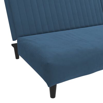 vidaXL Sofá cama de 2 plazas terciopelo azul