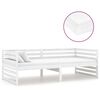 vidaXL Sof&aacute; cama con colch&oacute;n madera de pino maciza blanco 90x200 cm