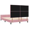 vidaXL Cama tipo Box Spring con cabecera Rosa 140 x 200 cm Terciopelo