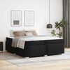 vidaXL Estructura de cama con colch&oacute;n Negro 180 x 200 cm tela