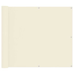 vidaXL Pantalla de Balc&oacute;n Crema 100 x 500 cm Tela Oxford