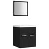 vidaXL Juego de muebles de ba&ntilde;o madera de ingenier&iacute;a negro