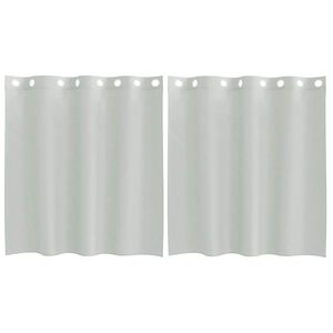 vidaXL Cortinas de gasa con ojales 2 uds gris claro 140x140 cm