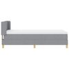 vidaXL Cama tipo Box Spring Gris Claro 190 x 90 cm Poli&eacute;ster