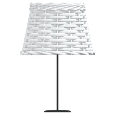 vidaXL Pantalla para lámpara mimbre blanco Ø20x15 cm
