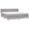 vidaXL Cama box spring con colch&oacute;n tela gris claro 160x200 cm