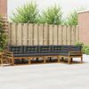 vidaXL Conjunto de sof&aacute;s de exterior 5 pcs Natural y Antracita