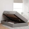 vidaXL Cama con almacenamiento y colchón Taupé 120 x 200 cm Poliéster