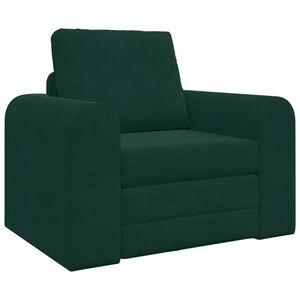 vidaXL Sof&aacute; cama Verde oscuro 98 x 71 x 83 cm Terciopelo