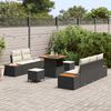 vidaXL Conjunto de sof&aacute;s de jard&iacute;n 8 pcs Negro rat&aacute;n sint&eacute;tico