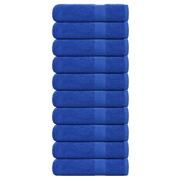vidaXL Toallas de ducha FROGN 10 uds azul 70x140 cm 360 g/m&sup2;