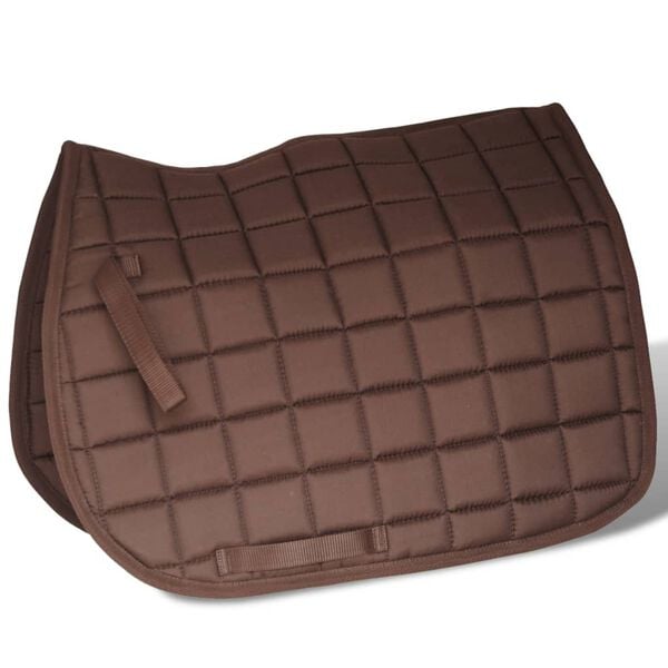 Set de montura de caballo de 17.5" y cuero marr&oacute;n 18 cm, 5 en 1