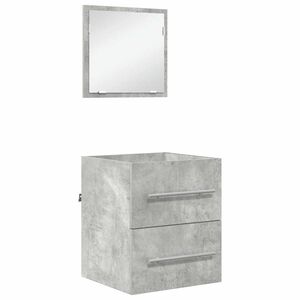 vidaXL Juego de muebles de ba&ntilde;o con caj&oacute;n Gris 41 x 38,5 x 48 cm