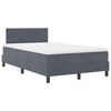 vidaXL Cama tipo Box Spring Gris oscuro 120 x 190 cm Terciopelo