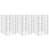 vidaXL Arriates de gaviones 3 unidades hierro 30x30x50 cm