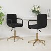 vidaXL Sillas de comedor giratorias 2 uds terciopelo negro