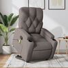 vidaXL Sill&oacute;n reclinable de masaje elevable tela gris taup&eacute;