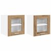 vidaXL Mueble colgante 2 uds. Roble artisan Madera de ingenier&iacute;a