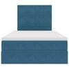 vidaXL Cama con almacenamiento y LED Azul 120 x 190 cm Terciopelo