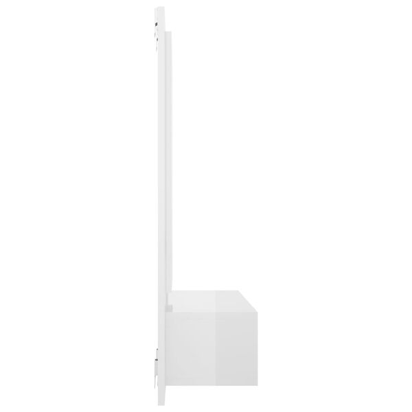 vidaXL Mueble TV de pared contrachapado blanco brillante 120x23,5x90cm