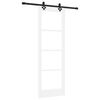 vidaXL Puerta Corredera 73,5 x 211 cm Madera de pino maciza y vidrio