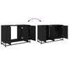 vidaXL Juego de muebles de ba&ntilde;o 3 pcs Roble Negro Madera de ingenier&iacute;a