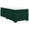 vidaXL Cama box spring con colch&oacute;n terciopelo verde oscuro 80x200 cm