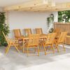 vidaXL Silla de Jard&iacute;n 8 pcs Marr&oacute;n 57 x 72 x 109 cm