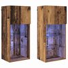 vidaXL Gabinetes para TV Montados en la Pared 2 uds. Madera vieja