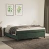 vidaXL Estructura Estructura de cama con somier terciopelo verde oscuro 180x200 cm