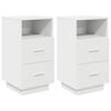 vidaXL Mesillas de noche 2 uds con 2 cajones blanco 36x36x68 cm
