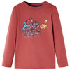 Camiseta infantil de manga larga rojo tostado 104