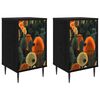 vidaXL Mesa de noche ZAANDAM 2 uds. Roble Negro 36 x 33 x 61 cm