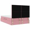 vidaXL Cama con almacenamiento y LED Rosa 140 x 200 cm Terciopelo