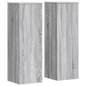 vidaXL Soportes para plantas 2 uds madera gris Sonoma 33x33x100 cm