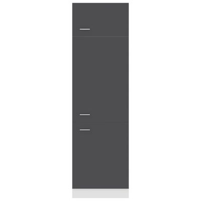 vidaXL Armario de frigorífico madera contrachapada gris 60x57x207 cm