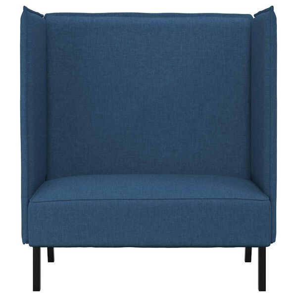 vidaXL Sofa de Espalda Alta 101cm Azul tela