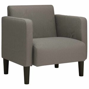 vidaXL Sillón con reposabrazos gris claro 54 cm tejido de pana