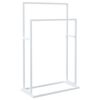 vidaXL Toallero de pie de hierro blanco 48x24x78,5 cm