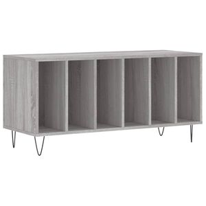 vidaXL Mueble para discos madera contrachapada gris Sonoma 100x38x48cm