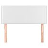 vidaXL Cabecero de cuero sint&eacute;tico blanco 90x5x78/88 cm