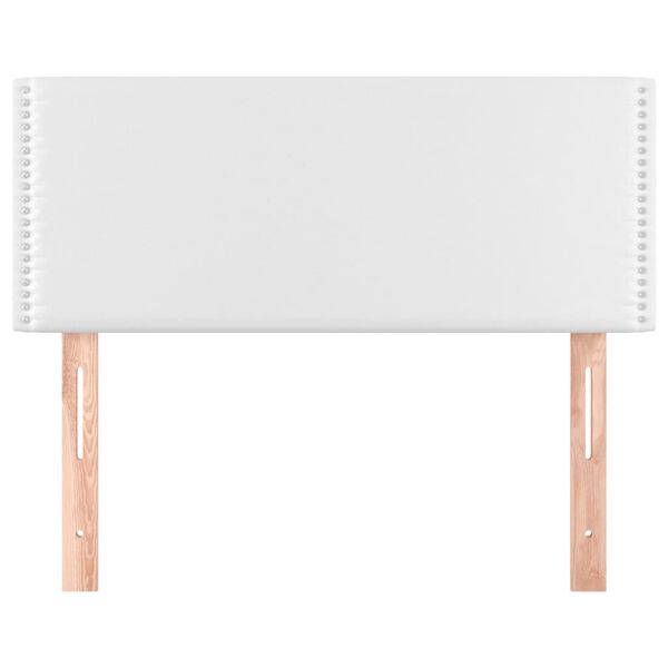 vidaXL Cabecero de cuero sint&eacute;tico blanco 90x5x78/88 cm
