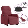 vidaXL Sillón eléctrico reclinable elevable de tela rojo tinto