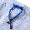 Pantalones cortos infantiles con cordón azul mélange 140