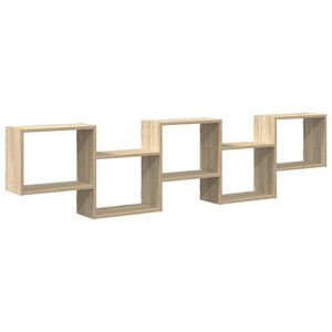 vidaXL Estante cubo de pared 5 compartimentos madera roble Sonoma