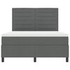 vidaXL Cama tipo Box Spring con colch&oacute;n Gris oscuro 160 x 200 cm tela