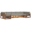 vidaXL Conjunto de sof&aacute;s de exterior 7 pcs Gris Natural y Claro