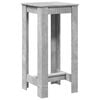 vidaXL Mesa alta de bar madera ingeniería gris hormigón 51x50x103,5 cm