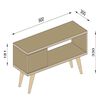 Homemania Mueble para TV Maya nogal 90x30x33 cm