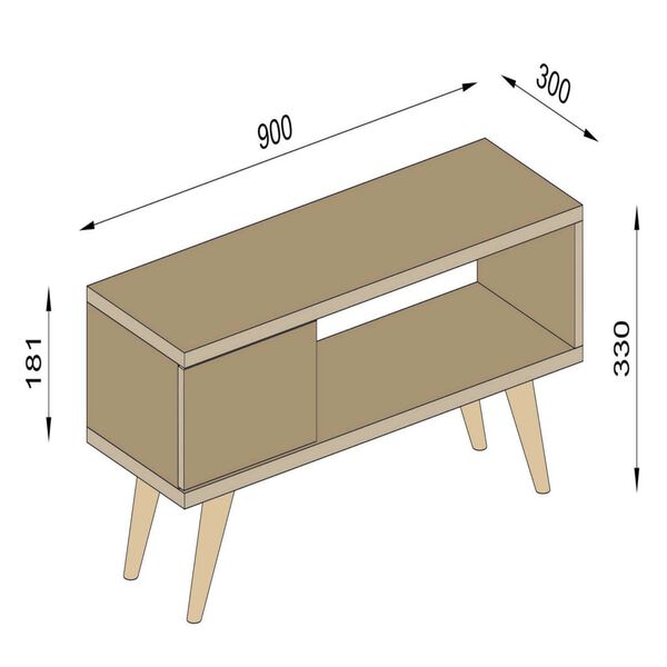 Homemania Mueble para TV Maya nogal 90x30x33 cm